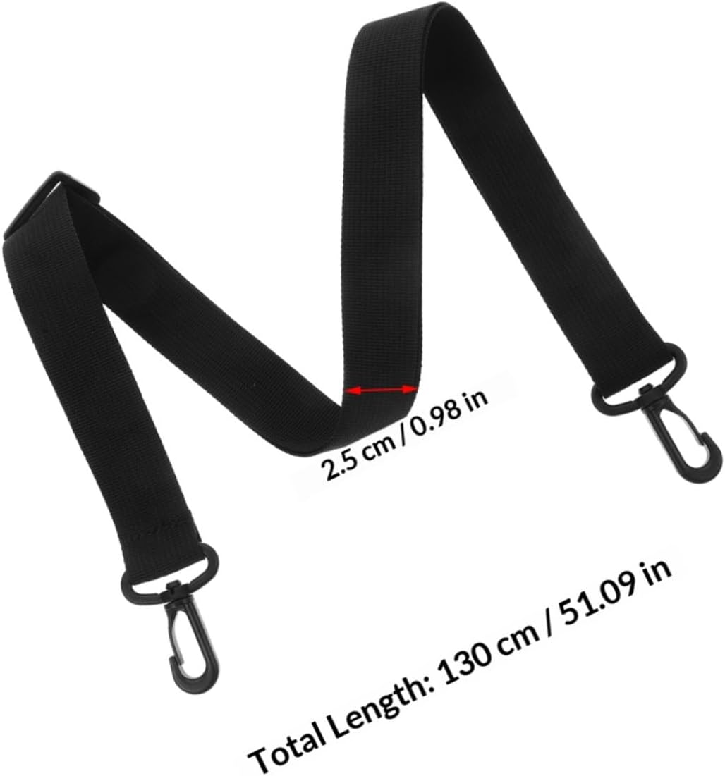 PRETYZOOM Adjustable Black 25mm Wide Poster Holder Tube Shoulder Strap Replacement with Retractable Hook, Sturdy Backpack Strap for Creative Supplies Transport and Storage