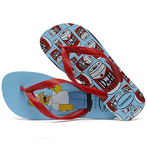 Chinelo Havaianas Simpsons Adulto Unissex, Azul Water, 43/44