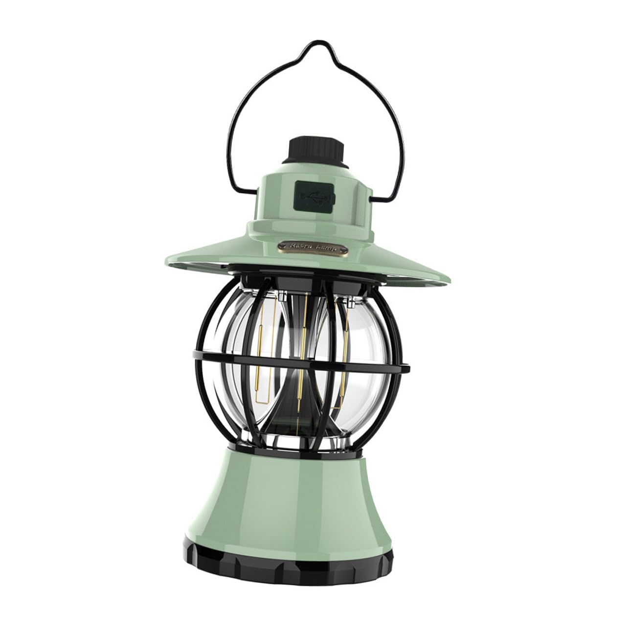 Yardwe Retro Sommer Campinglampe mit 3000mah Akku Tragbare Griffzeltleuchte aus Eisen und PC für Outdoor Zeltnutzung