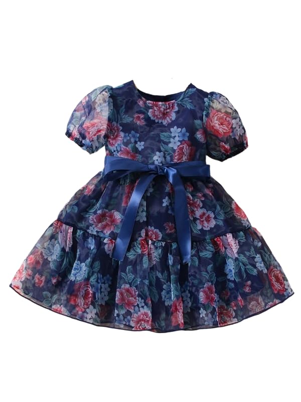 Image of Niren Enterprise Multipatteren Baby Girl's Knee Length Frocks with Digital Prints