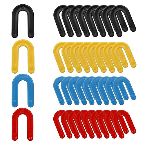 Image of UOIENRT 1000Pcs Plastic Shims, Horseshoe Shims, U Shaped Tile Spacers, Plastic Shims for Leveling 1 /4 inch 3 /16 inch 1 /8 inch 1 /16 inch Black Yellow Red Blue
