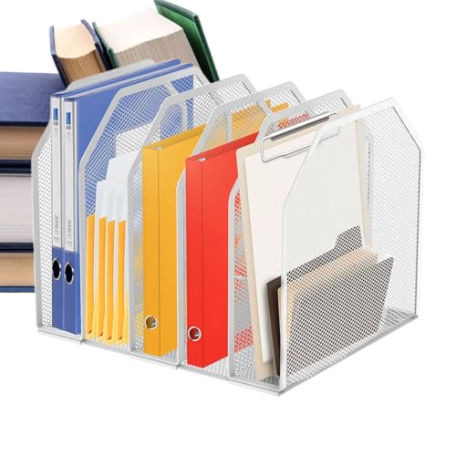 Portadocumentos de metal con diseño de rejilla para libros y folios 2