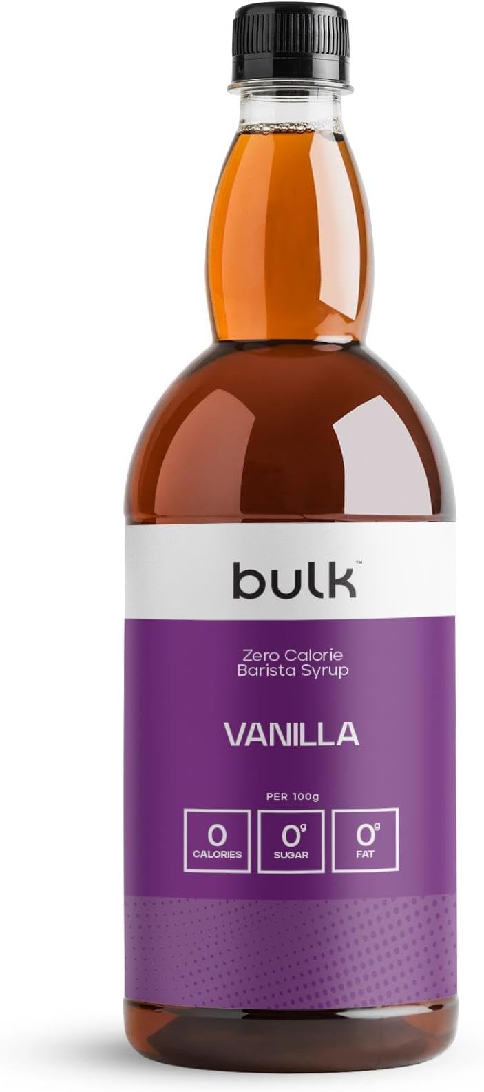 Bulk Zero Calorie Barista Syrup, Vanilla, 1 Litre, Perfect for Protein Shakes, Coffee, Tea, Desserts, Pancakes and Waffles, Vegan, No Sugar, Fat, or Calories, Packaging May Vary