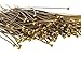 Antique Bronze Solid Brass Head Ball Pins for Jewelry Making, Earrings - Nickel Free- 70mm (3" inch), 21 Gauge