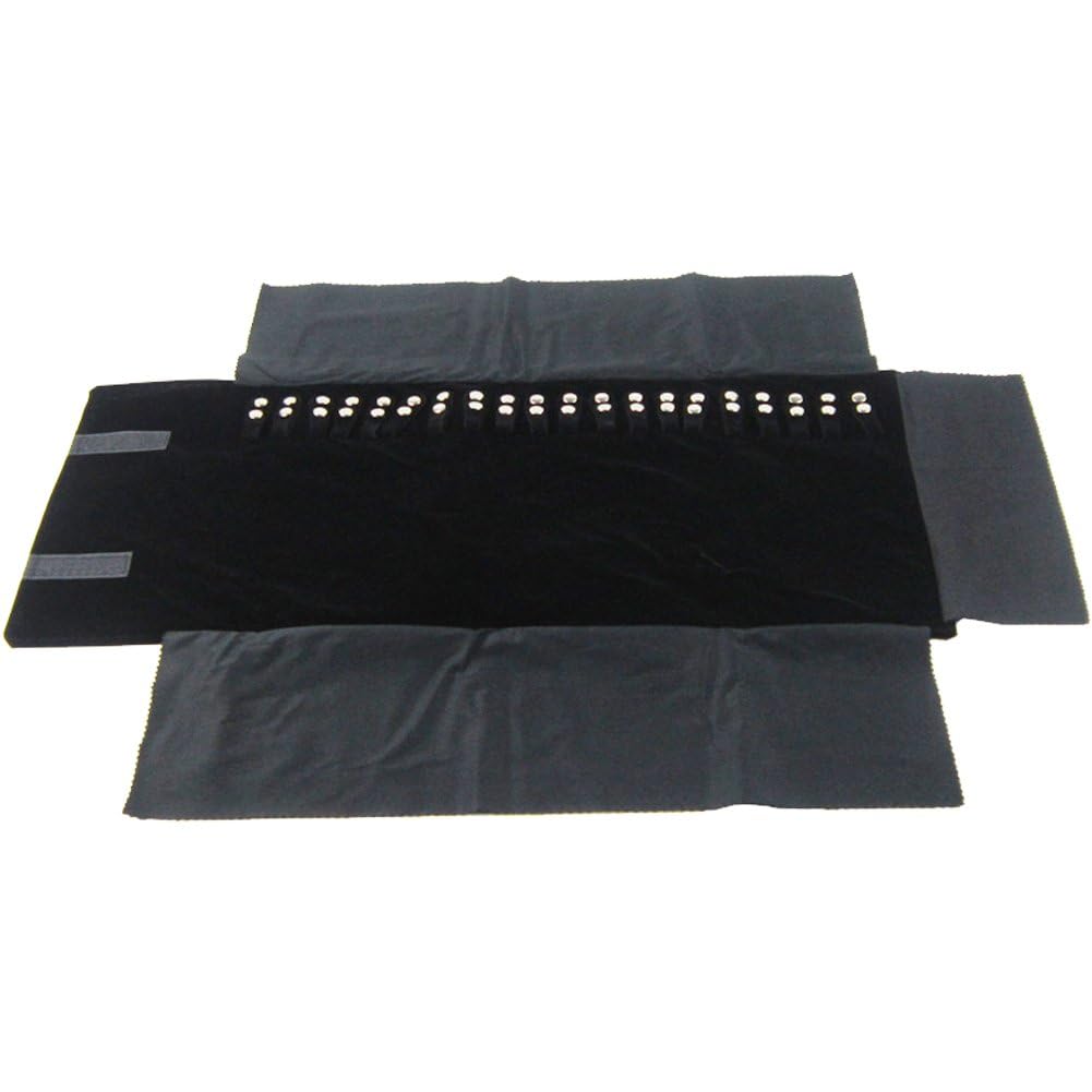 Borsa per Rotolo di Gioielli in Velluto Borsa Portatile per Organizzatore di Collane con Ciondolo Custodia per Espositori per Bracciale Borsa di Stoccaggio Custodia per Gioielli Viaggio