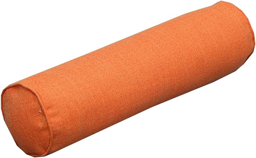 Cotton Linen Long Bolster Pillow, Multi-Function Round Roll Cervical Pillow Sofa Bolster Neck Pillow Home Long Cylinder Pillow for Knee, Leg & Waist Support