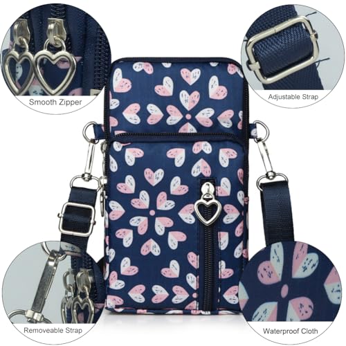 Image of JANKS Small Crossbody Bag for Women - Mini Phone Purses with Crossbody Strap and Wallet - Nylon Arm Bag