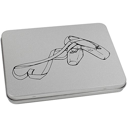 Azeeda 170mm 'Ballet Shoes' Metal Hinged Tin/Storage Box (TT00054149)