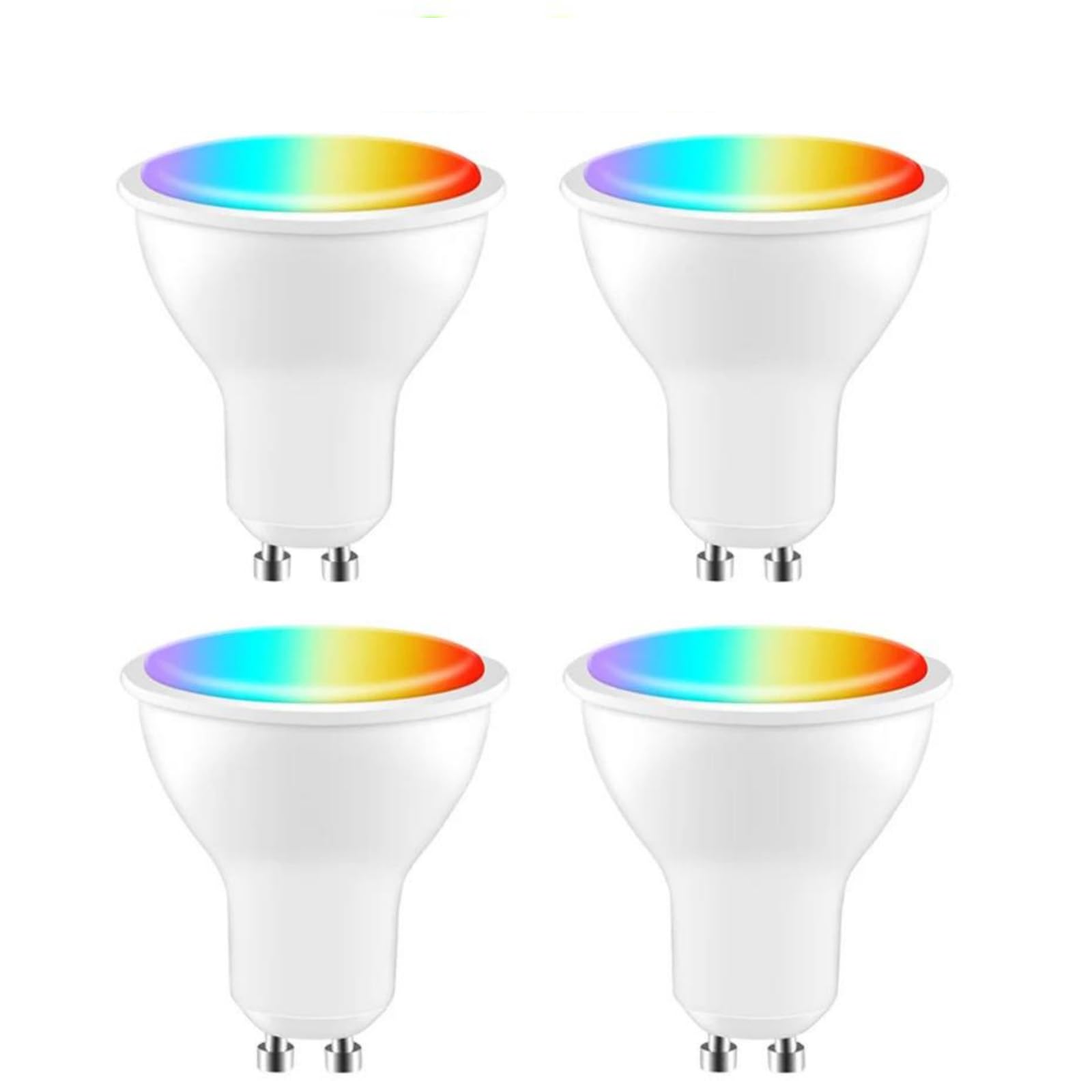 Lampadina LED TUYA GU10 8W RGB Smart Dimmerabile Controllo WiFi AC 85-265V Funziona con Alexa Google Home Vocale,4pcs