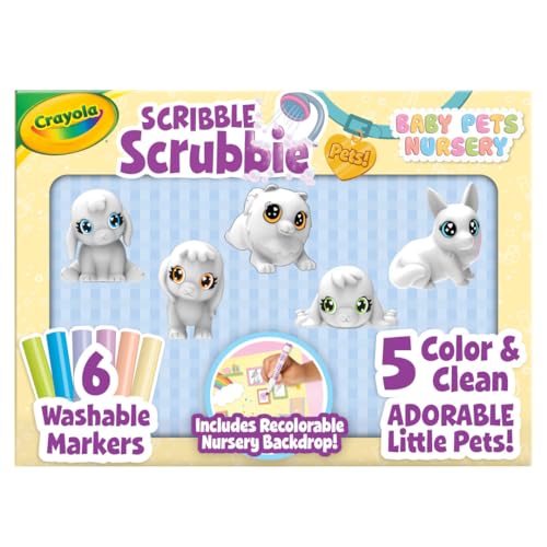 Crayola Scribble Scrubbie Baby Pets Nursery Baby Animal Toys for Toddlers & Kids Gift for Girls & Boys Ages 3 4 5