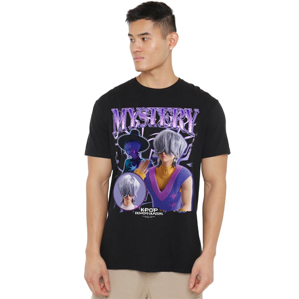 Kpop Demon Hunters Saja Boys Mystery Homage Unisex T Shirt, Black, XXXX-Large
