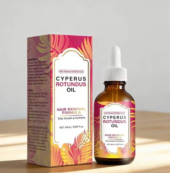 Cyperus Rotundus Oil for Hair Removal - Gentle Natural Soothing Moisturizing Oil For Soothes Skin, Reduces Ingrown Hairs & Shrinks Pores, Moisturizing Formula (1, 60ml)-picture-31