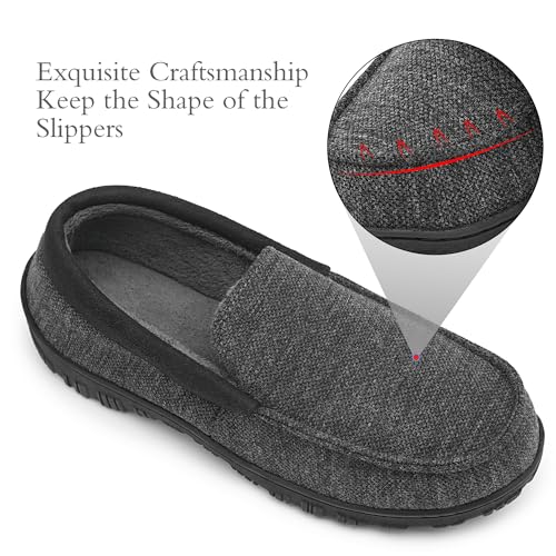 Image of shoeslocker Mens Slippers Microsuede Moccasin Memory Foam House Shoes