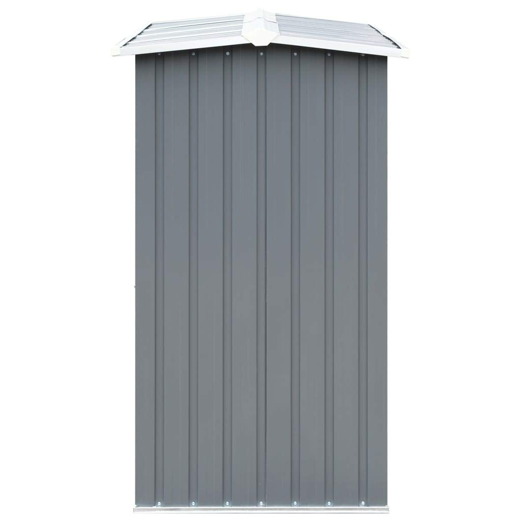 Festnight Metall Brennholzlager Kaminholzunterstand Holzlager aus Stahl 330 x 92 x 153 cm Grau
