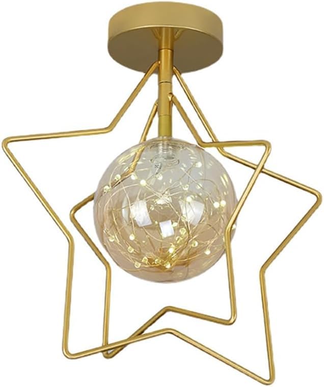 Plafonnier rond émettant de la lumière pour sublimer votre escalier d'entrée moderne