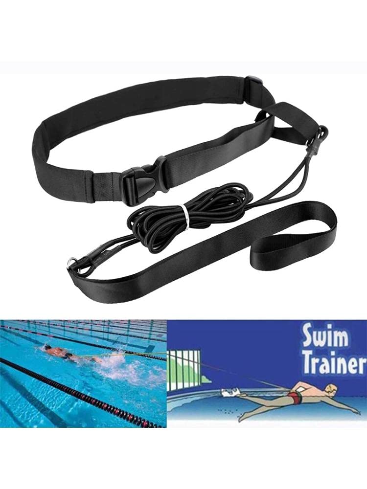 2 m Pool Smycz treningowa do pływania Trening pływania Elastyczny pasek oporowy Tether Set (kolor: niebieski)