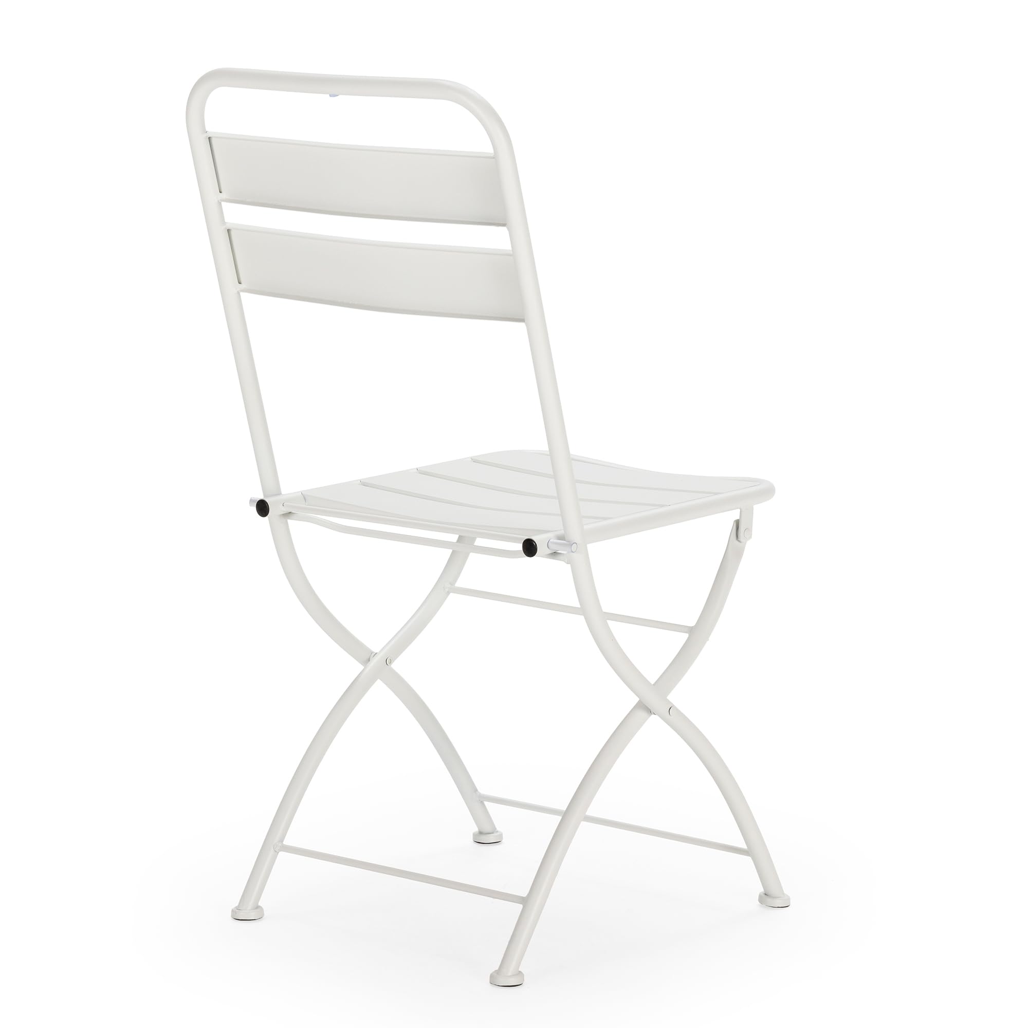 HOMN LIVING Pack de 2 chaises de Jardin Pliantes Perla en métal Blanc