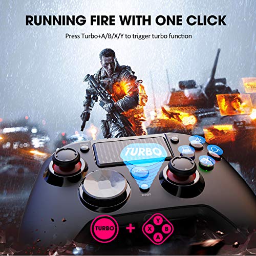 PS4 Controller Wireless, PICTEK 1300mAh Wireless Controller for Playstation 4/Pro/Slim, Game Controller with Dual Vibration Game Joystick Headset Jack - Thumbnail 4