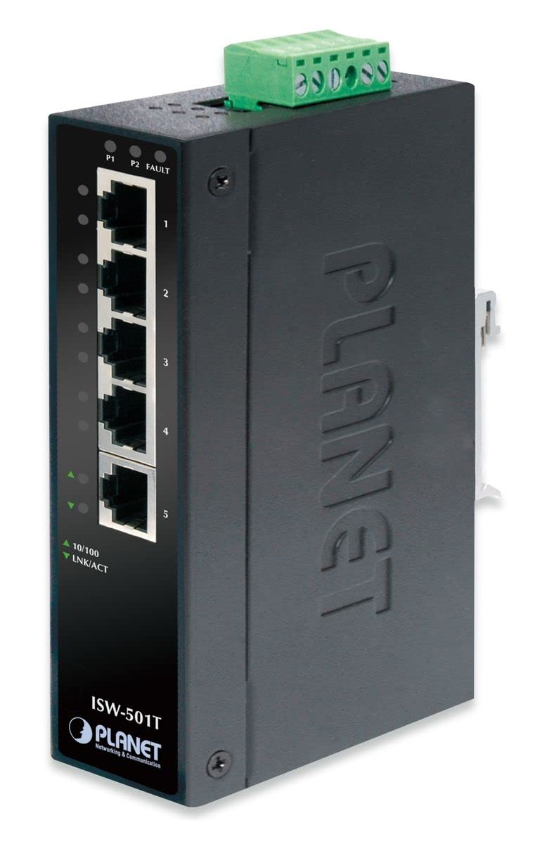 Digitus LP2113 Switch per Ambienti Industriali, 10/100, 5 Porte Rete, RJ45