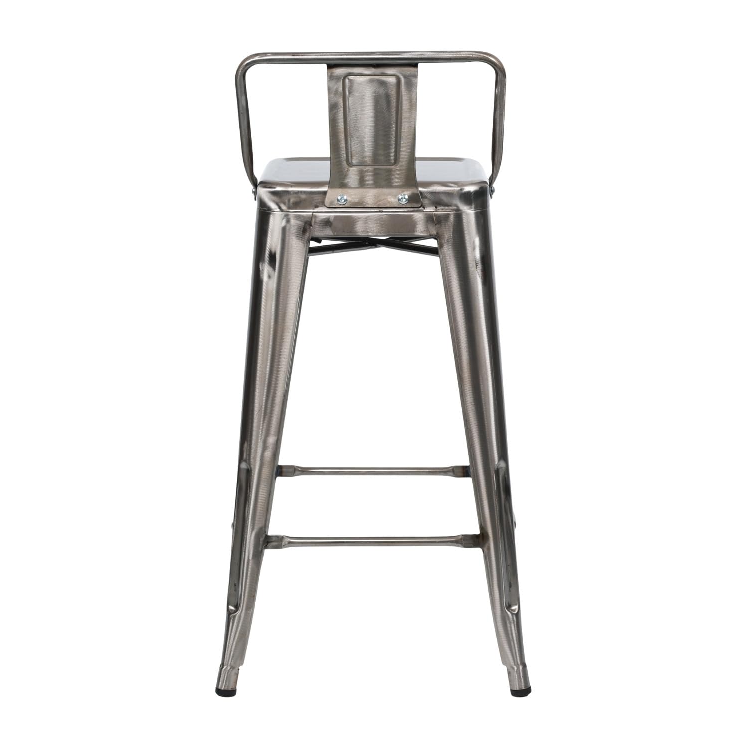 THINIA HOME Taburete Alto Industrial Apilable de Acero 41x41x85cm