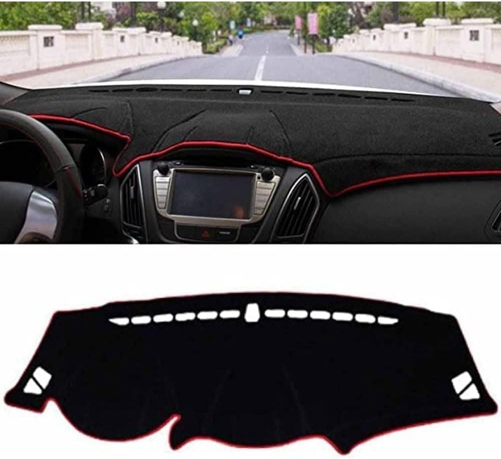 Alfombrilla Protectora para Salpicadero De Coche para Hyun-dai ix35 2011-2014 LHD,Alfombrilla Anti-UV para Salpicadero Protector Antideslizante,Interiores para Consola Central