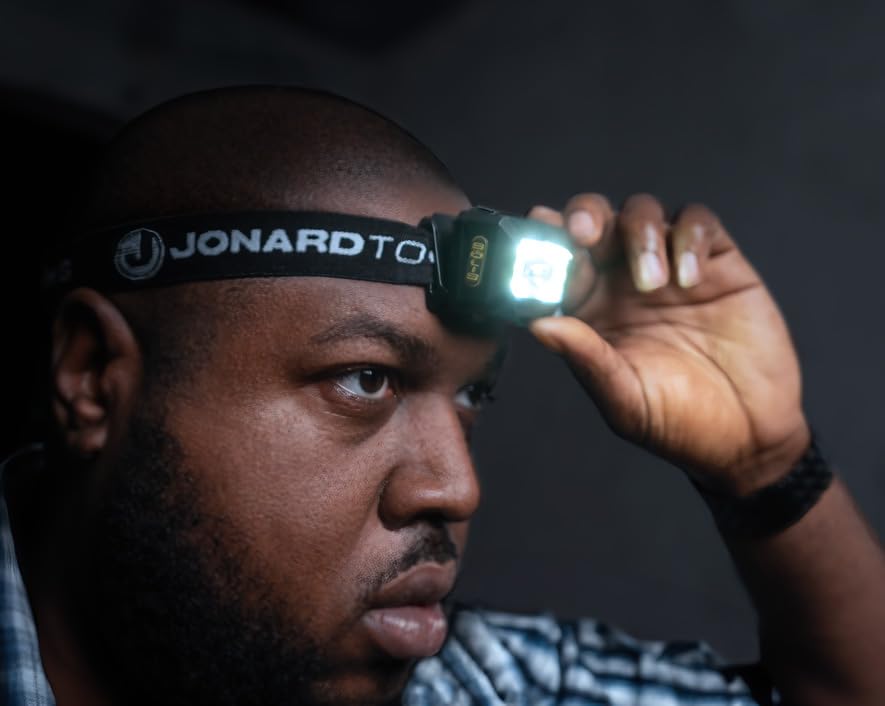 Linterna frontal LED con sensor de movimiento para trabajar sin manos 6