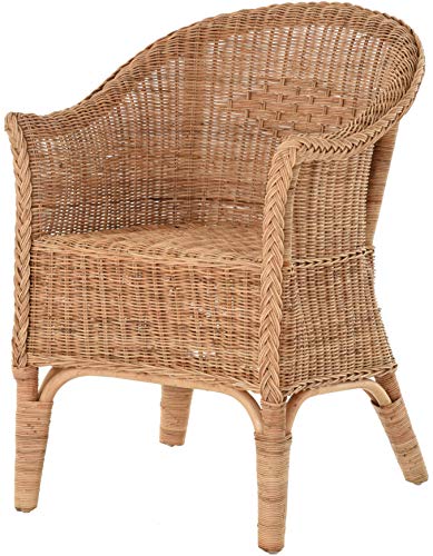 korb.outlet Rattan-Sessel Natur/Esszimmersessel Korb-Sessel...