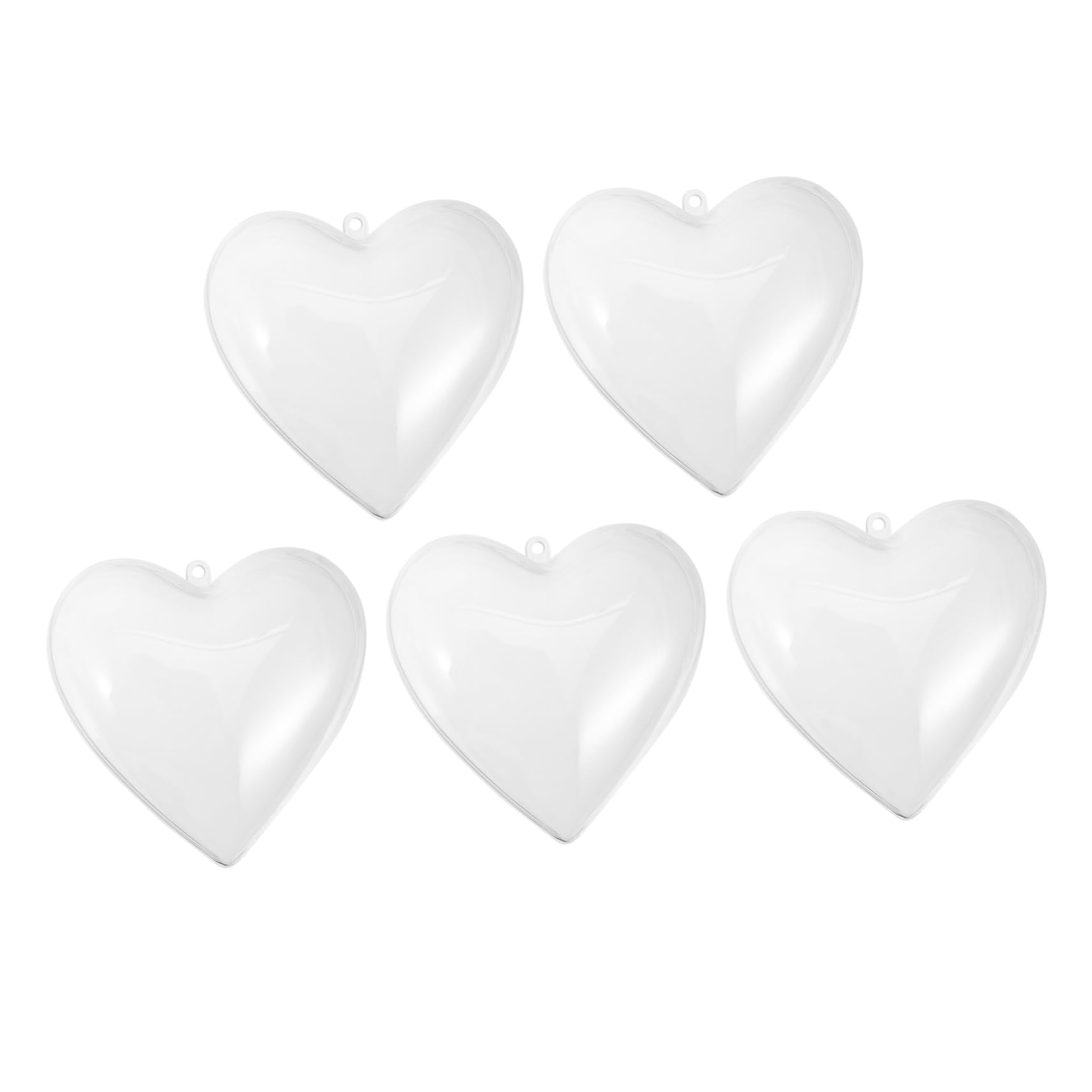 Beavorty 5pcs Heart Shaped Candy Boxes for Weddings Romantic Transparent Storage Cases for Party Favors and Celebrations for Guests and Events