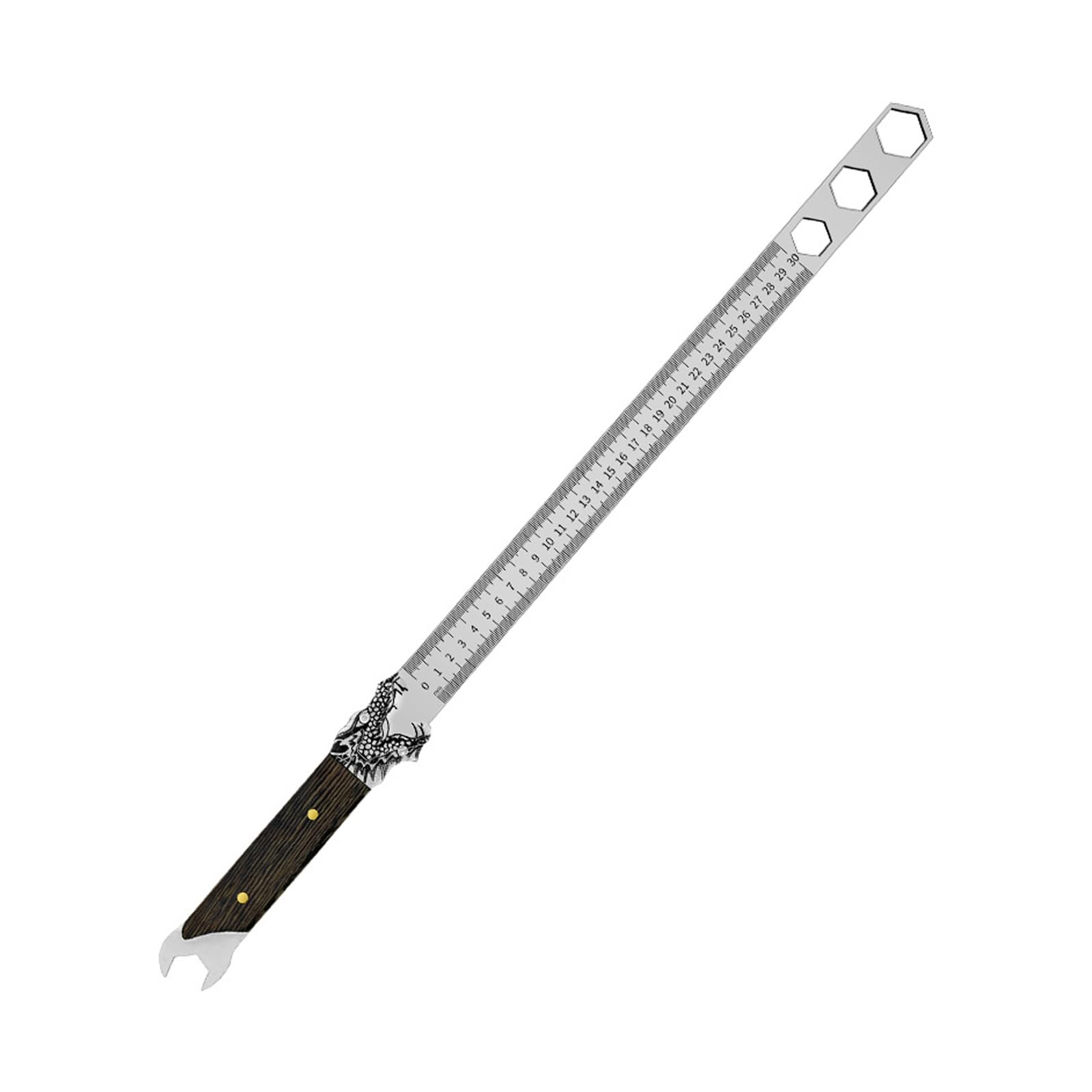 Kalttoy Wrench Ruler Tool With Precisions Scale And Ergonomic Wooden Handle For Accurate Measuring And Fastening Precisions Measuring Tool
