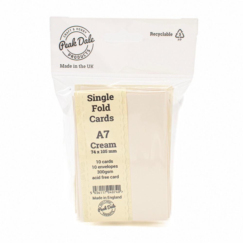 Cards Singlefold Mini Cream (10) by Peakdales