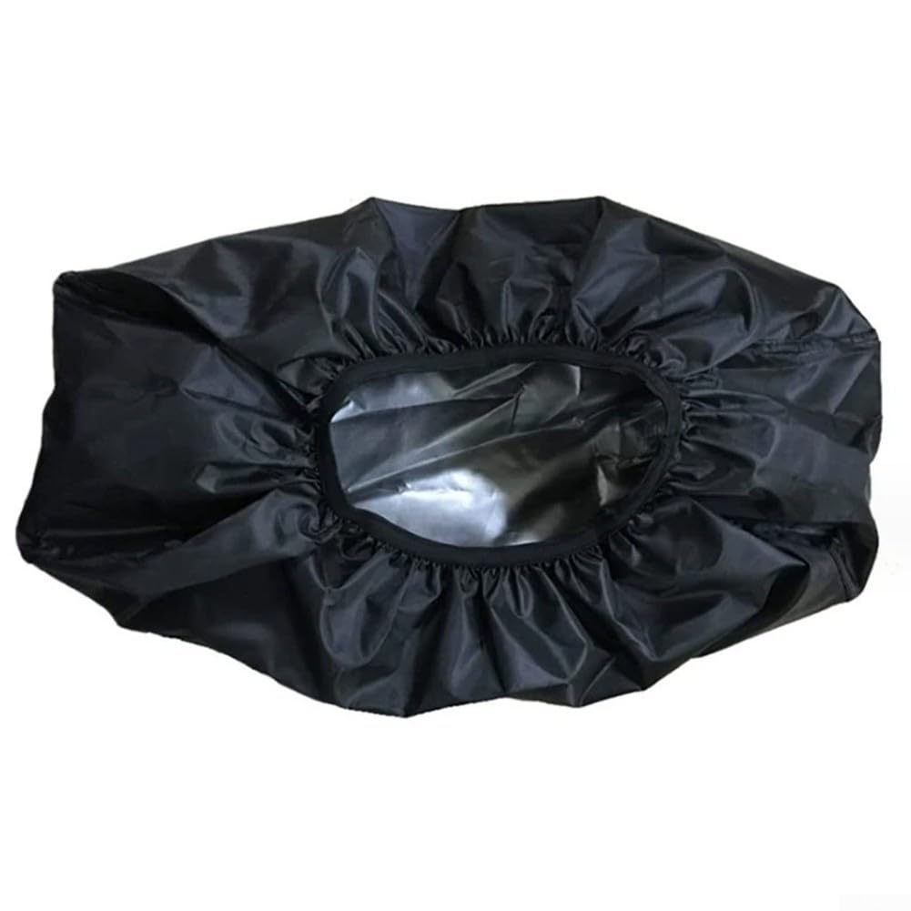 Copertura per verricello, impermeabile, antipolvere, in tessuto Oxford, protezione per verricelli elettrici con fascia elastica intelligente, facile manutenzione (nero)