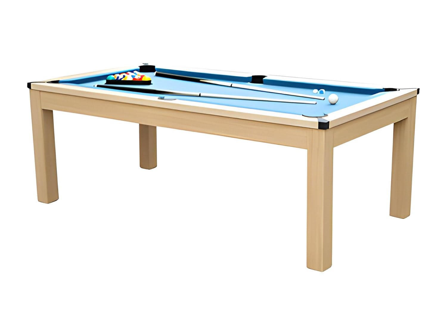 Vente-unique - Table Transformable - Billard & Ping-Pong Balthazar - 213 * 112 * 81.5cm - Bleu