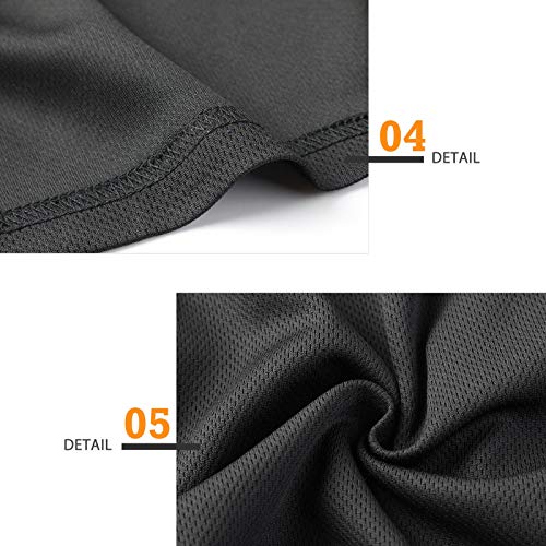 Superora Mens Running Gym 2 in 1 Sport Shorts Breathable Outdoor Workout Training Shorts with Pockets, Black, XL - Image 4