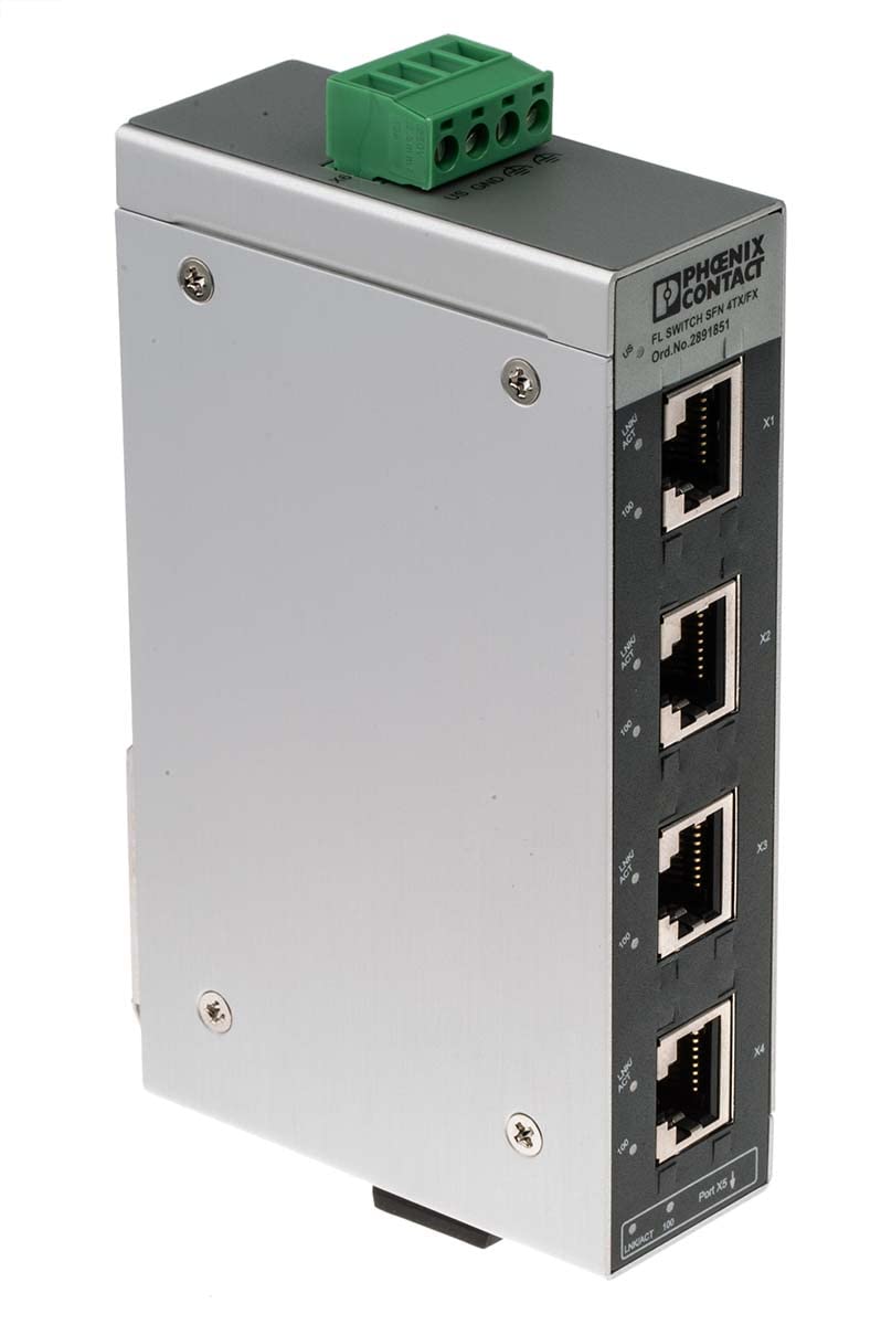 Phoenix Contact Industrial Ethernet Interruptor Fl Switch Sfn 4tx / Fx 2891851Hw