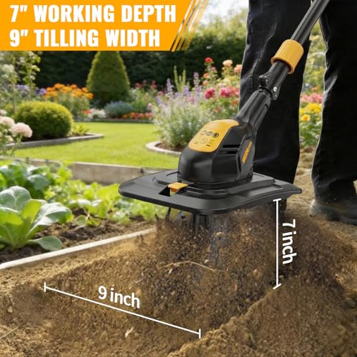 HEINPRO 20V Cordless Electric Tiller