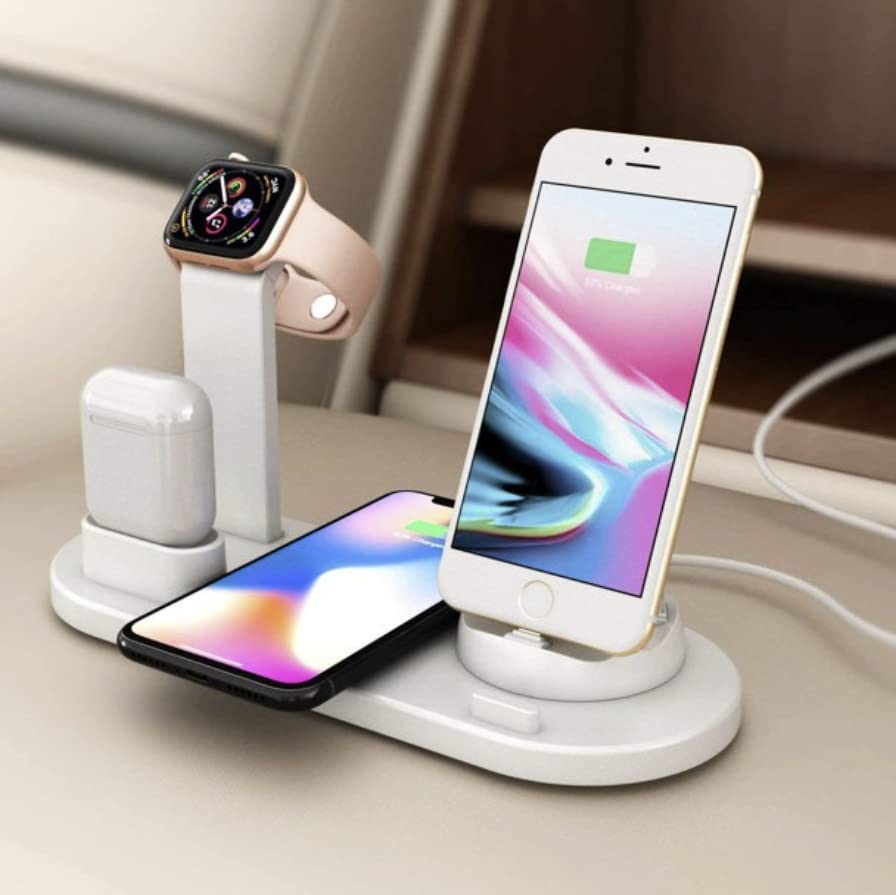 Chargeur multi-appareils sans fil pour table de chevet épurée