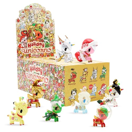 Image of Tokidoki – Holiday Unicorno Series 3 Blessings – Limited Edition Collectible Figure – Mystery Box – Mini Figurine for Gifts, Party Favors, and Collectors – 2.75 Inches
