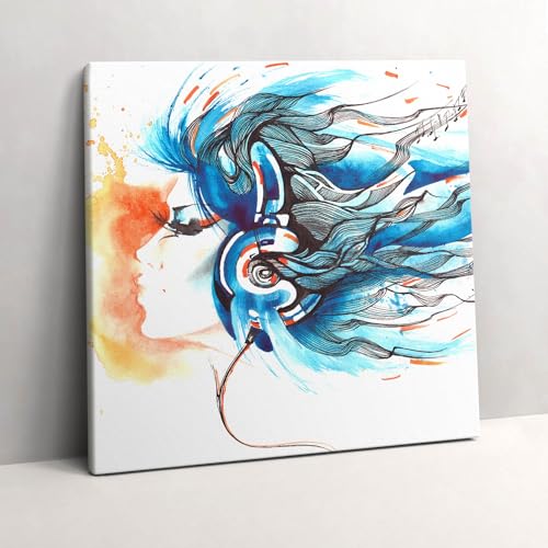 Illustration de sons de musique Wallfluent image sur toile peinte salon chambre 60x60