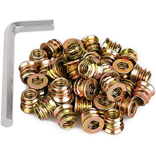 Insert fileté bois 1/4" pour réparer et assembler les lits et armoires