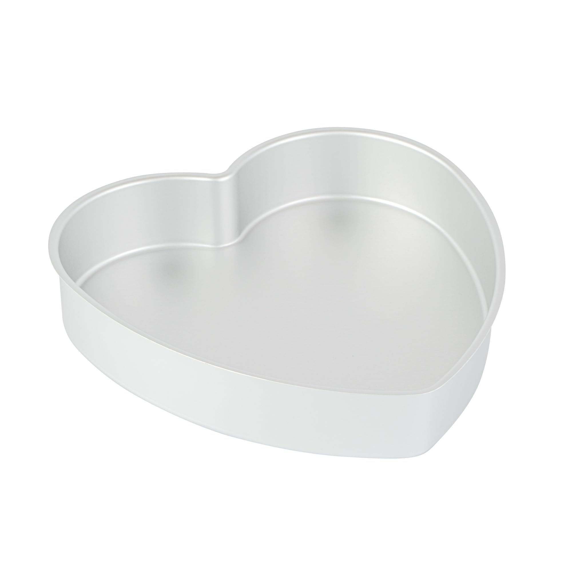 Restaurantware -Met Lux - Molde para hornear de lado recto de 10 x 10 x 2 pulgadas, 12 moldes para tartas en forma de corazón, listo para horno, congelable, molde de aluminio anodizado para hornear, a