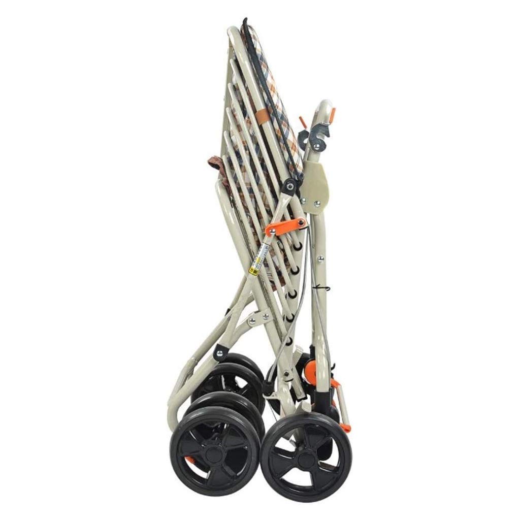 Koszyk dla osób starszych dla seniorów Rollator Lekki Rollator Koszyk dla osób starszych Składany wózek na zakupy z 4 kołami Wózki na zakupy Torba do przechowywania z siedziskiem Z