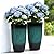 Autodaya Tall Outdoor Planters, Set of 2 Large Flower Pots for Outdoor Plants, with Gradient Turquoise Finish, Weather-Resistant for Porch, Garden, Patio