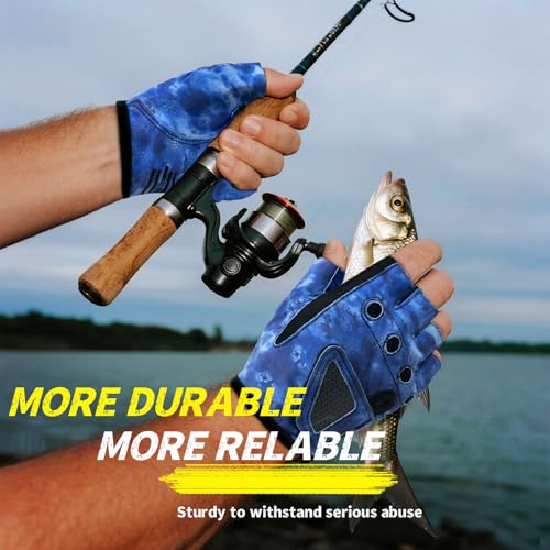 Rioomui Stubby Fingerless Fishing Gloves Men - Lightweight Breathable Anti-Slip Kayak Gloves Women for Kayaking, Sailing,Paddling,Rowing - image 6