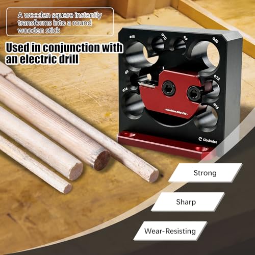 Herramienta para hacer clavijas ajustable que elimina el desajuste en uniones de muebles 6