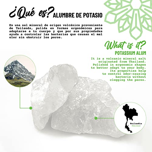 Vital Green Potassium Alum Crystal Block For Shaving – Alum Bar That Relieves Irritation Caused By Shaving And Hair Removal – Develops An Invigorating And Refreshing Reaction 3.18 Oz / 90 G (3 Units) #TOP4