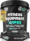 Yoga Mat Cleaner Wipes, Plant Based - 500 Gym Equipment Wipes to Clean Exercise Equipment,...