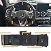 Matte Black Carbon Fiber&Suede Leather Steering Wheel Cover Hand-Stitch on Wrap Fit for Mercedes Benz W205/C43 GLA45 GLC43 AMG/CLA-Class C117/X156/C218/W213/X253 C253/W166/W222/SLC R172/R231