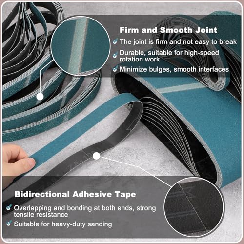 Bande abrasive oxyde de zirconium 100x915mm ponceuse grain durable - 5