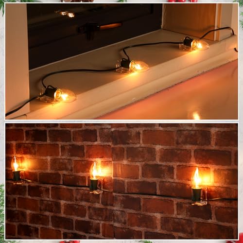 Vihose 100 Pcs Christmas Light Clips Clear Lighting Outlet Combo C Clips Waterproof Outside Gutter Clip Hooks Seasonal String Light Hooks For C9 Or C7 Light Socket On Home Stair Christmas Decoration thumb #4