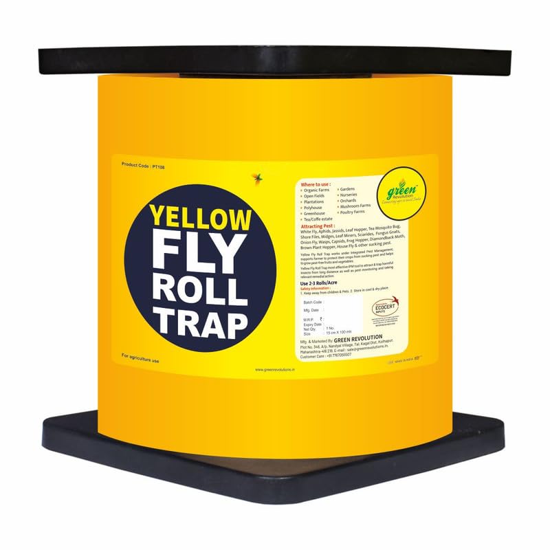 Yellow Sticky Roll/Trap(15cm*100mtr) for Control of All Harmful Flying Insects, Useful in Greenhouse, Tea Estate, Poultry, Polyhouse, etc-image-38